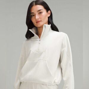 lululemon athletica Light Cream Half-Zip Pullover Hoodie